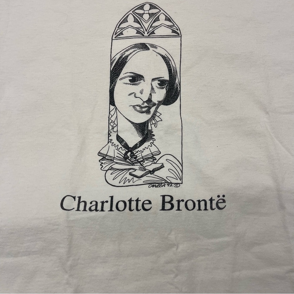 Vintage 1992 Charlotte Brontë Writer Shirt Size XL